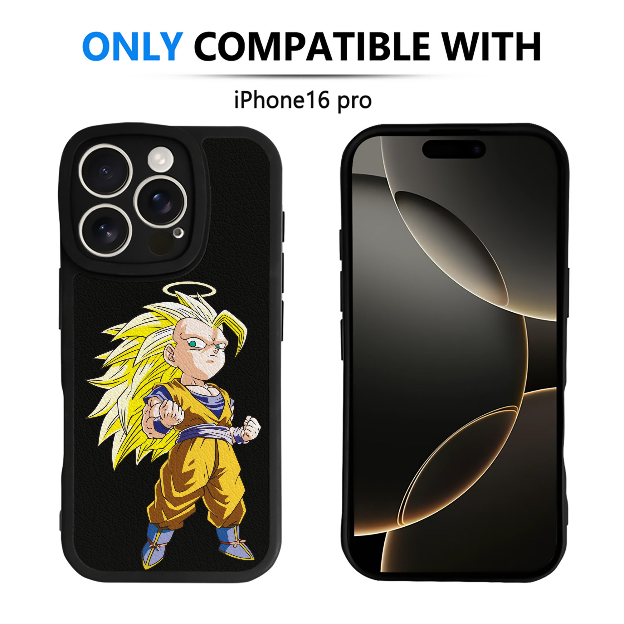 （画像用） ドラゴンボール 孫悟空（そん ごくう）Son Goku カカロット DRAGON BALL Kakarotto 【iPhone 16シリーズ対応】シリコンスマホケース（レザー調） 材質：シリコン